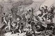 Thomas Pakenham Rebels dancing the Carmagnolle in a captured house by cruikshank oil painting on canvas